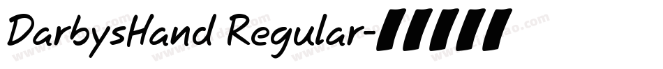 DarbysHand Regular字体转换
